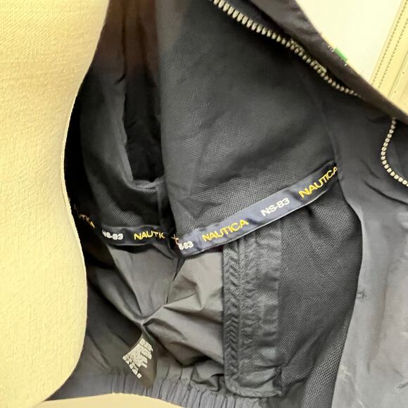 Vintage 90s Nautica Mens XXL Sailing Windbreaker Raincoat NS-83 Hooded Blue - Picture 16 of 16